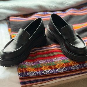 Black Leather Loafers